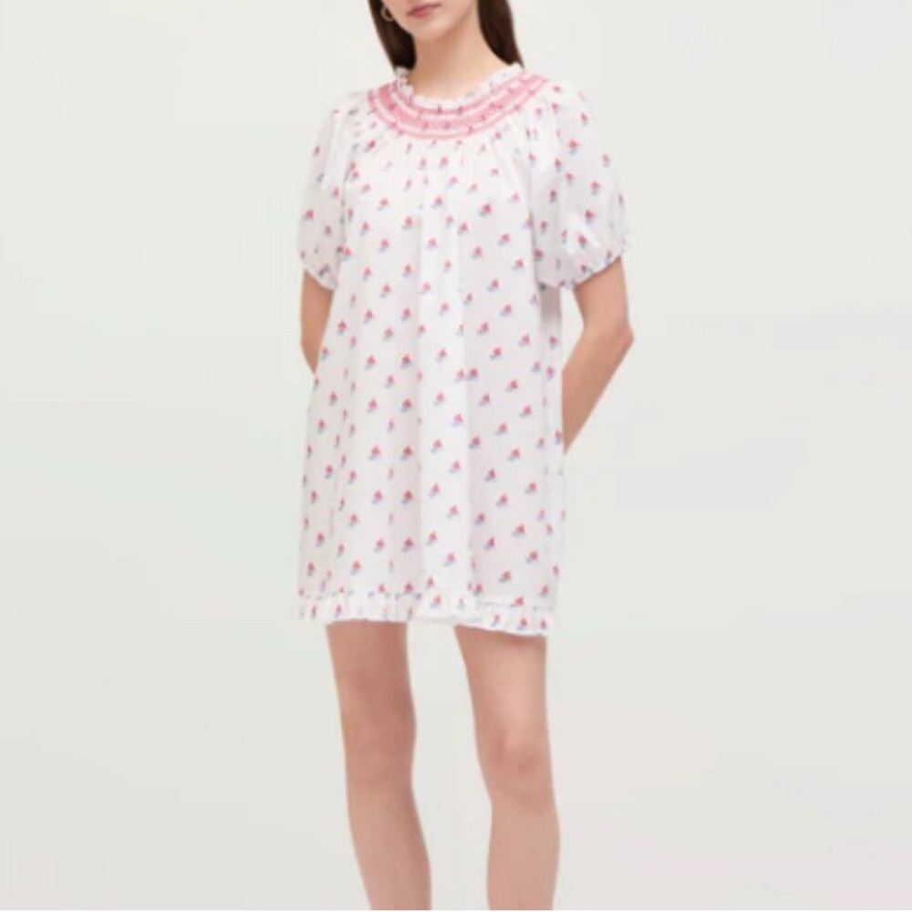 Hill House Genevieve mini dress Sail Boat Print EUC